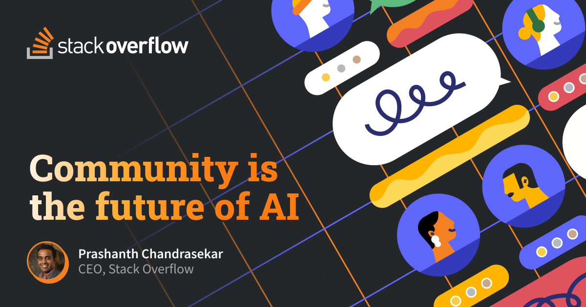 Announcement image with the title "Community is the future of AI."